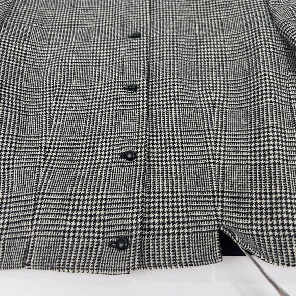 Vtg Pendleton Suit Jacket Women’s PS Black Houndstooth Plaid Cropped Slits 1960s - Picture 5 of 16
